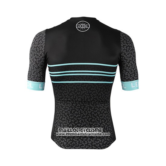 2019 Maillot Ciclismo Eurosport Lecol Noir Mint Manches Courtes et Cuissard